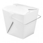 Fold-Pak 26WHPAGODM 26 oz. Pagoda Chinese / Asian Paper Take-Out Container with Wire Handle - 500/Case Fold-Pak 26WHPAGODM 26 oz. Pagoda Chinese / Asian Paper Take-Out Container with Wire Handle - 500/Case