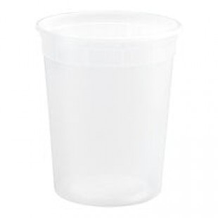 Pactiv/Newspring 32 oz. Translucent Round Deli Container - 480/Case