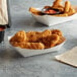 #200 2 lb. White Customizable Paper Food Tray - 1,000/Case