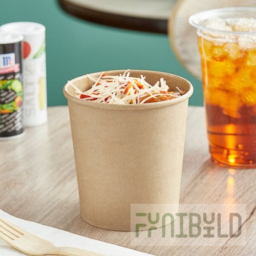 Choice 16 oz. Kraft Poly-Coated Paper Food Cup - 500/Case