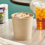 Choice 16 oz. Kraft Poly-Coated Paper Food Cup - 500/Case