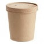 Choice 16 oz. Kraft Poly-Coated Paper Food Cup - 500/Case