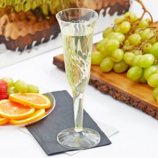 Fineline Flairware 2106 5 oz. Clear Plastic 1 Piece Champagne Flute - 96/Case Fineline Flairware 2106 5 oz. Clear Plastic 1 Piece Champagne Flute - 96/Case