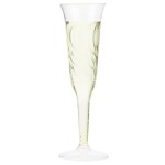 Fineline Flairware 2106 5 oz. Clear Plastic 1 Piece Champagne Flute - 96/Case Fineline Flairware 2106 5 oz. Clear Plastic 1 Piece Champagne Flute - 96/Case