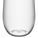 Visions Dynasty 9 oz. Clear Plastic Stemless Champagne Flute with Silver Rim - 64/Case Visions Dynasty 9 oz. Clear Plastic Stemless Champagne Flute with Silver Rim - 64/Case