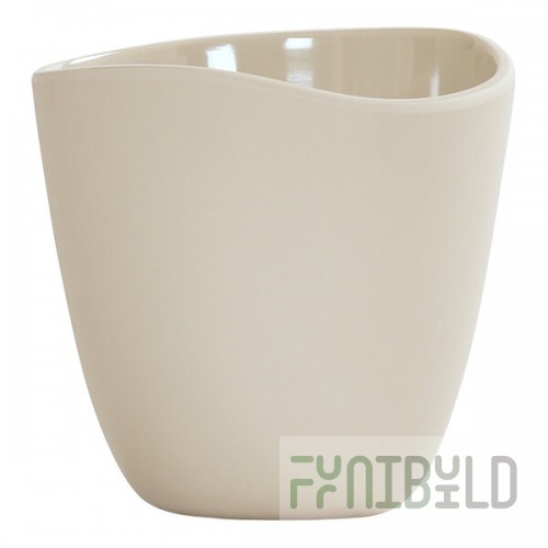 Cal-Mil Bali 24 oz. Ivory Irregular Round Melamine Dressing Crock - 6/Case
