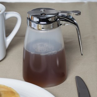 TableCraft PP10 10 oz. Modern Polypropylene Dispenser with Chrome Plated Metal Top - 12/Pack