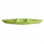 G.E.T. Enterprises BT319-MOD-LM Bugambilia 6.9 Qt. Smooth MOD Finish Lime Resin-Coated Aluminum Deep Boat with Dividers