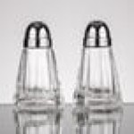 TableCraft 80S&P-2 1.5 oz. Paneled Glass Salt and Pepper Shaker with Chrome Plated ABS Top - 24/Pack