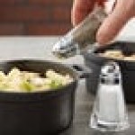 TableCraft 80S&P-2 1.5 oz. Paneled Glass Salt and Pepper Shaker with Chrome Plated ABS Top - 24/Pack