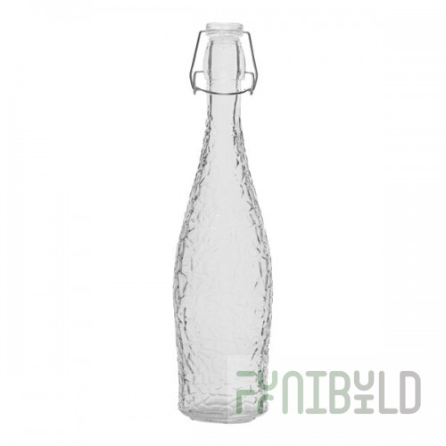 Libbey 110237 25.3 oz. Glacier Oil / Vinegar / Water Bottle with Clear Wire Bail Lid - 6/Case
