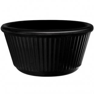 GET RM-401-BK 4 oz. Black Fluted Melamine Ramekin - 48/Case GET RM-401-BK 4 oz. Black Fluted Melamine Ramekin - 48/Case