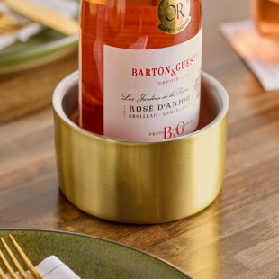 American Metalcraft GW4 17 oz. Gold Double Wall Insulated Stainless Steel Bowl / Wine Coaster American Metalcraft GW4 17 oz. Gold Double Wall Insulated Stainless Steel Bowl / Wine Coaster