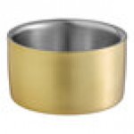 American Metalcraft GW4 17 oz. Gold Double Wall Insulated Stainless Steel Bowl / Wine Coaster American Metalcraft GW4 17 oz. Gold Double Wall Insulated Stainless Steel Bowl / Wine Coaster