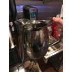 Acopa 64 oz. Hammered Stainless Steel Bell Pitcher with Ice Guard Acopa 64 oz. Hammered Stainless Steel Bell Pitcher with Ice Guard