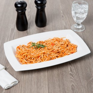 Libbey Slenda 32 oz. Royal Rideau White Rectangular Porcelain Bowl - 12/Case Libbey Slenda 32 oz. Royal Rideau White Rectangular Porcelain Bowl - 12/Case