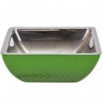 Bon Chef Diamond Collection Cold Wave 2 Qt. Caribbean Blue Triple Wall Square Bowl Bon Chef Diamond Collection Cold Wave 2 Qt. Caribbean Blue Triple Wall Square Bowl