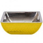 Bon Chef Diamond Collection Cold Wave 2 Qt. Caribbean Blue Triple Wall Square Bowl Bon Chef Diamond Collection Cold Wave 2 Qt. Caribbean Blue Triple Wall Square Bowl