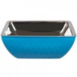 Bon Chef Diamond Collection Cold Wave 2 Qt. Caribbean Blue Triple Wall Square Bowl Bon Chef Diamond Collection Cold Wave 2 Qt. Caribbean Blue Triple Wall Square Bowl