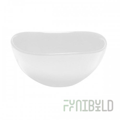 Elite Global Solutions M65OVNW Organic Bowls White Almost Oval 24 oz. Bowl