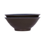 Elite Global Solutions D1008RR-LAP/CH Durango 40 oz. Lapis and Chocolate Round Two-Tone Melamine Bowl - 6/Case