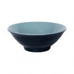 Elite Global Solutions D1008RR-LAP/CH Durango 40 oz. Lapis and Chocolate Round Two-Tone Melamine Bowl - 6/Case