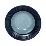 Elite Global Solutions D1008RR-LAP/CH Durango 40 oz. Lapis and Chocolate Round Two-Tone Melamine Bowl - 6/Case