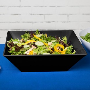 GET ML-249-BK 12.8 Qt. Black Siciliano Square Bowl - 3/Case