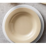 Acopa Foundations 8 oz. Tan Wide Rim Melamine Salad Bowl - 12/Pack