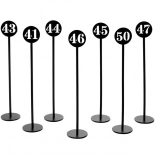 American Metalcraft NSB50 Black Stamped-Out Number Table Stands - 41 to 50 American Metalcraft NSB50 Black Stamped-Out Number Table Stands - 41 to 50