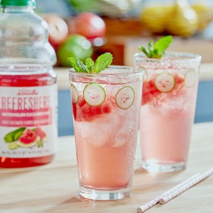 Dr. Smoothie Refreshers Watermelon Cucumber Mint Refresher Beverage 1:1 Concentrate 46 fl. oz. - 6/Case Dr. Smoothie Refreshers Watermelon Cucumber Mint Refresher Beverage 1:1 Concentrate 46 fl. oz. - 6/Case