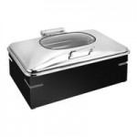 Eastern Tabletop Park Avenue 6 Qt. Round Induction Chafer with Glass Cover 3918G