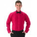 Henry Segal Unisex Customizable Fuchsia Tuxedo Shirt with Wing Tip Collar - XL