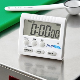 AvaTek Digital Dual Event 24 Hour Kitchen Timer with Clock