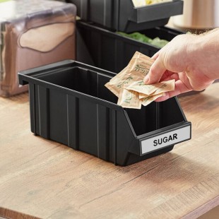 Choice Black Self-Serve Organizer Bin - 12 1/4
