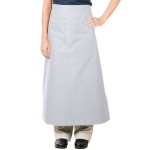 Intedge Gray Poly-Cotton Bistro Apron with 2 Pockets - 38 Intedge Gray Poly-Cotton Bistro Apron with 2 Pockets - 38