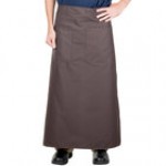 Intedge Gray Poly-Cotton Bistro Apron with 2 Pockets - 38 Intedge Gray Poly-Cotton Bistro Apron with 2 Pockets - 38
