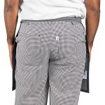 Uncommon Chef 3130 Pinstripe Customizable Denim Cadence Waist Apron with Black Webbing and 3 Pockets - 18