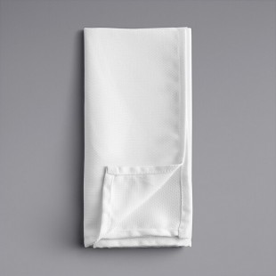 Oxford White 100% Spun Polyester Birdseye Cloth Napkins, 20 Oxford White 100% Spun Polyester Birdseye Cloth Napkins, 20