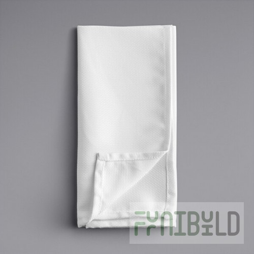 Oxford White 100% Spun Polyester Birdseye Cloth Napkins, 20