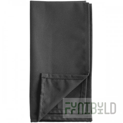 Oxford Black 100% Spun Polyester Cloth Napkins, 20