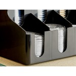 Choice Black 8-Section Countertop Cup and Lid Organizer