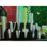 Choice Black 8-Section Countertop Cup and Lid Organizer
