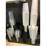 Choice Black 8-Section Countertop Cup and Lid Organizer