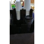 Choice Black 8-Section Countertop Cup and Lid Organizer