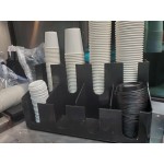 Choice Black 8-Section Countertop Cup and Lid Organizer