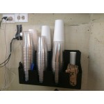 Choice Black 8-Section Countertop Cup and Lid Organizer