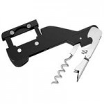 Franmara 2034T Boomerang Customizable Waiter's Corkscrew with Black Handle and Non-Stick Spiral