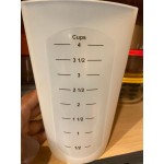 TableCraft HSMC34 1 Qt. (4 Cups) Flexible Silicone 3-Sided Measuring Cup