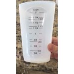 TableCraft HSMC34 1 Qt. (4 Cups) Flexible Silicone 3-Sided Measuring Cup